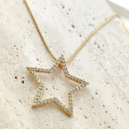 corrente estrela cravejada