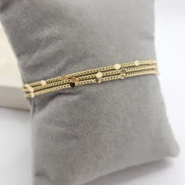 pulseira tripla de bolinha