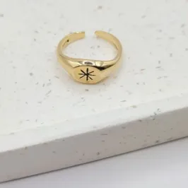 anel estrelinha  com resina