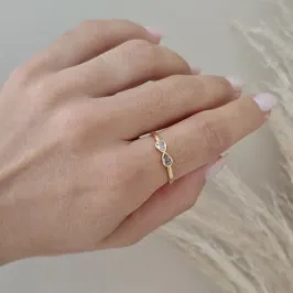 anel infinito com pedra