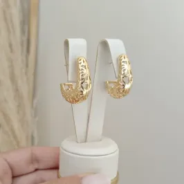 brinco argola trabalhada