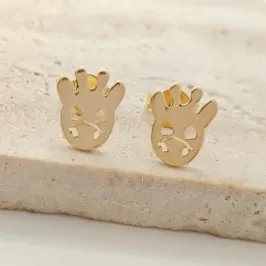brinco cabeça girafa