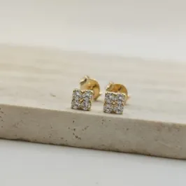 brinco ponto de luz quadrada