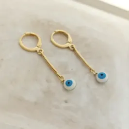 brinco argolinha com olho grego
