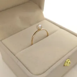 anel de perola delicado