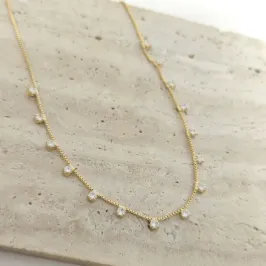 chocker de pedra delicada