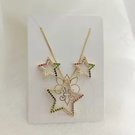 conjunto estrela colorida