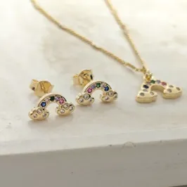 conjunto infantil arco-íris