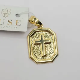 pingente medalha cruz