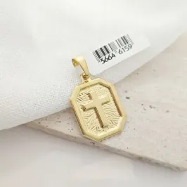 pingente medalha cruz