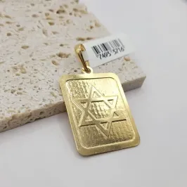 pingente medalha estrela de davi