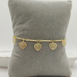 pulseira coração detalhado