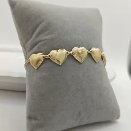 pulseira coração texturizado