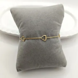 pulseira coração vazado