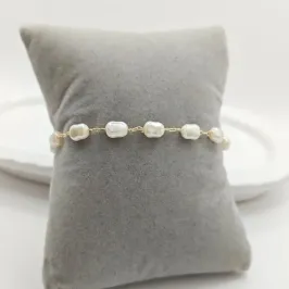 pulseira pérola ondulada