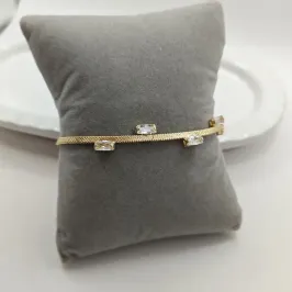 pulseira texturizada com pedra