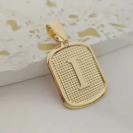 Pingente placa letra  I