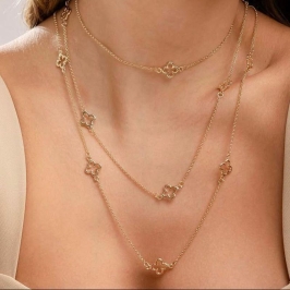 chocker trevo vazado 40cm
