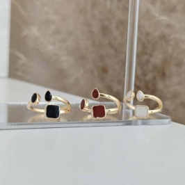 anel resinado formas marrom