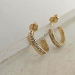 argola fio cravejado 1,3cm