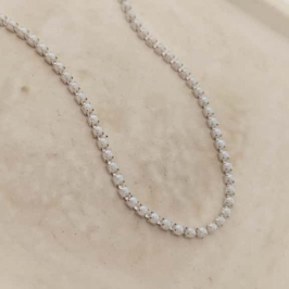 chocker de mini pérolas rhodio
