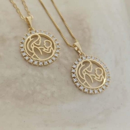 corrente veneziana mãe com bebe