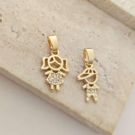 pingente filho com zirconia