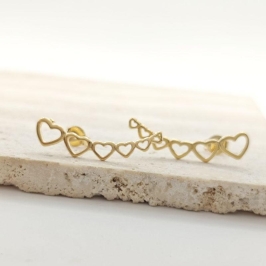 brinco feminino corações