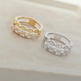 anel falange cartier com pedra rhodio