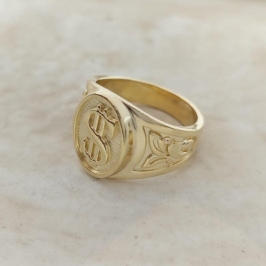 anel masculino cifrão