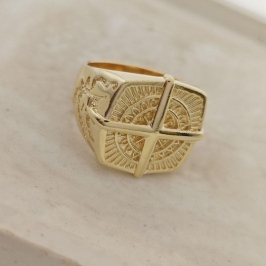 anel masculino cruz trabalhada
