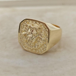 anel masculino leão