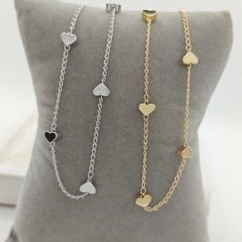 chocker de coração rhodio