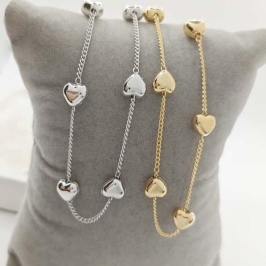 chocker de coração rhodio