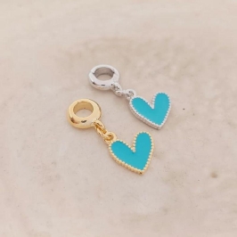 berloque coração azul