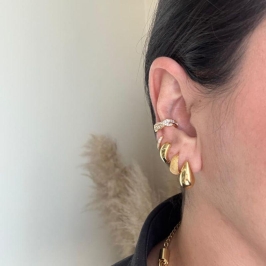 piercing fake trançado com microzirconia