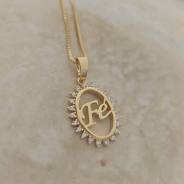 corrente de fé com zirconia