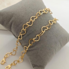 pulseira coração vazado