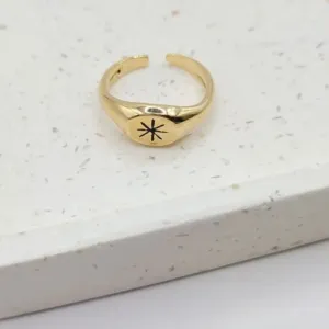 anel estrelinha  com resina