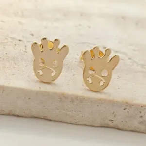 brinco cabeça girafa