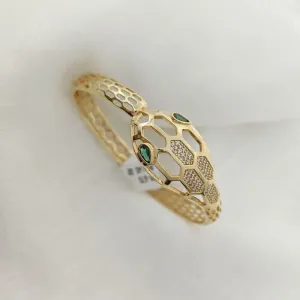 bracelete cobra olho verde