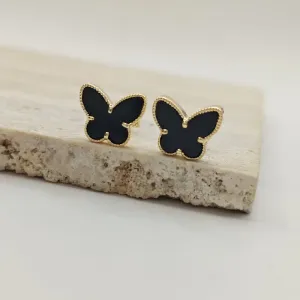 brinco borboleta preto
