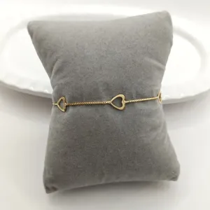 pulseira coração vazado