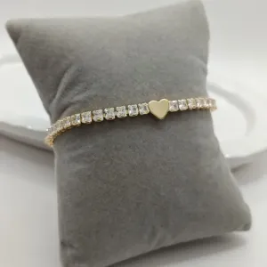 pulseira riviera com coração liso