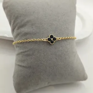 pulseira trevo preto