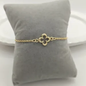 pulseira trevo vazado
