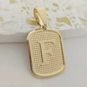 pingente medalha letra F