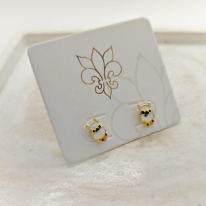 brinco infantil resinado de coruja