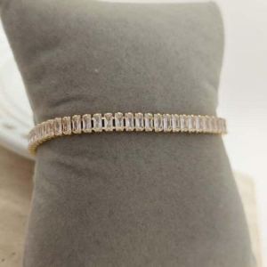 pulseira riviera baguete 5mm