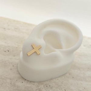 brinco feminino cruz lisa